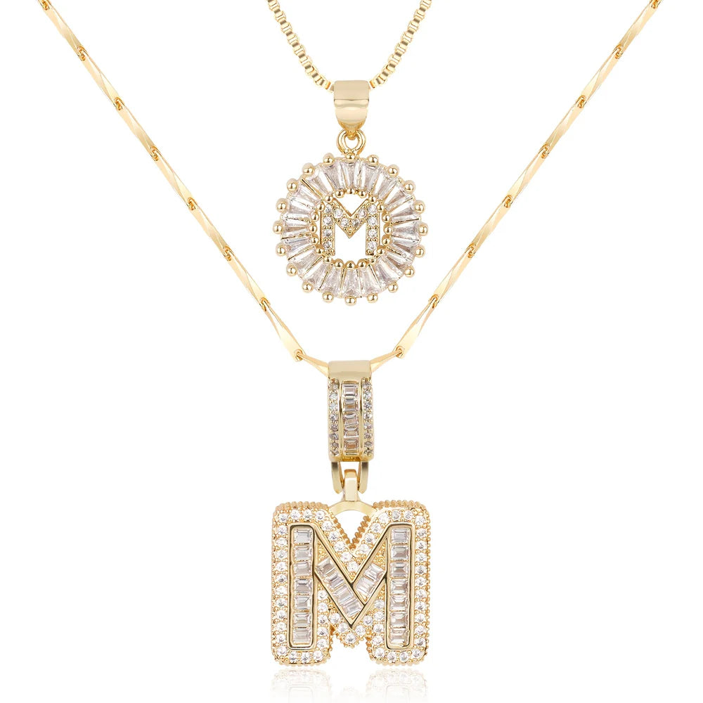 【LAST DAY 48% OFF】2 Pack - Initial Letter Pendant Necklaces