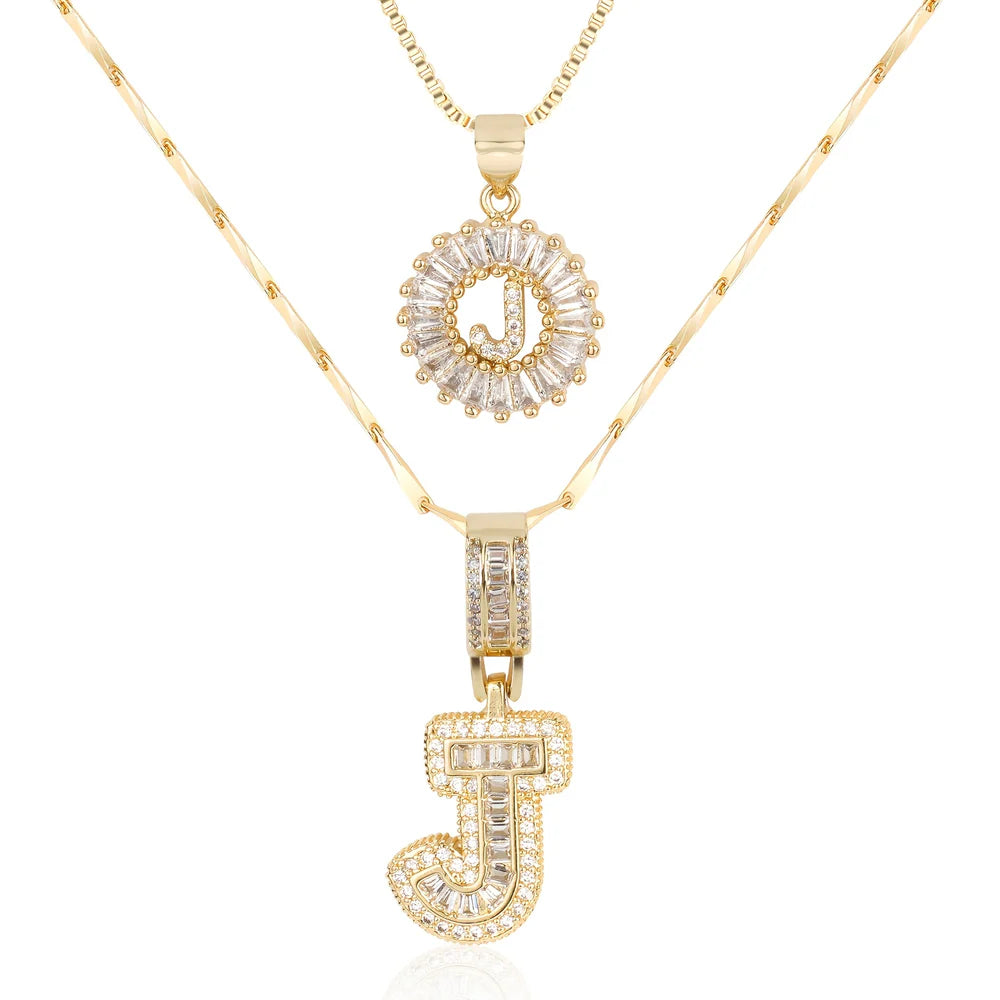 【LAST DAY 48% OFF】2 Pack - Initial Letter Pendant Necklaces