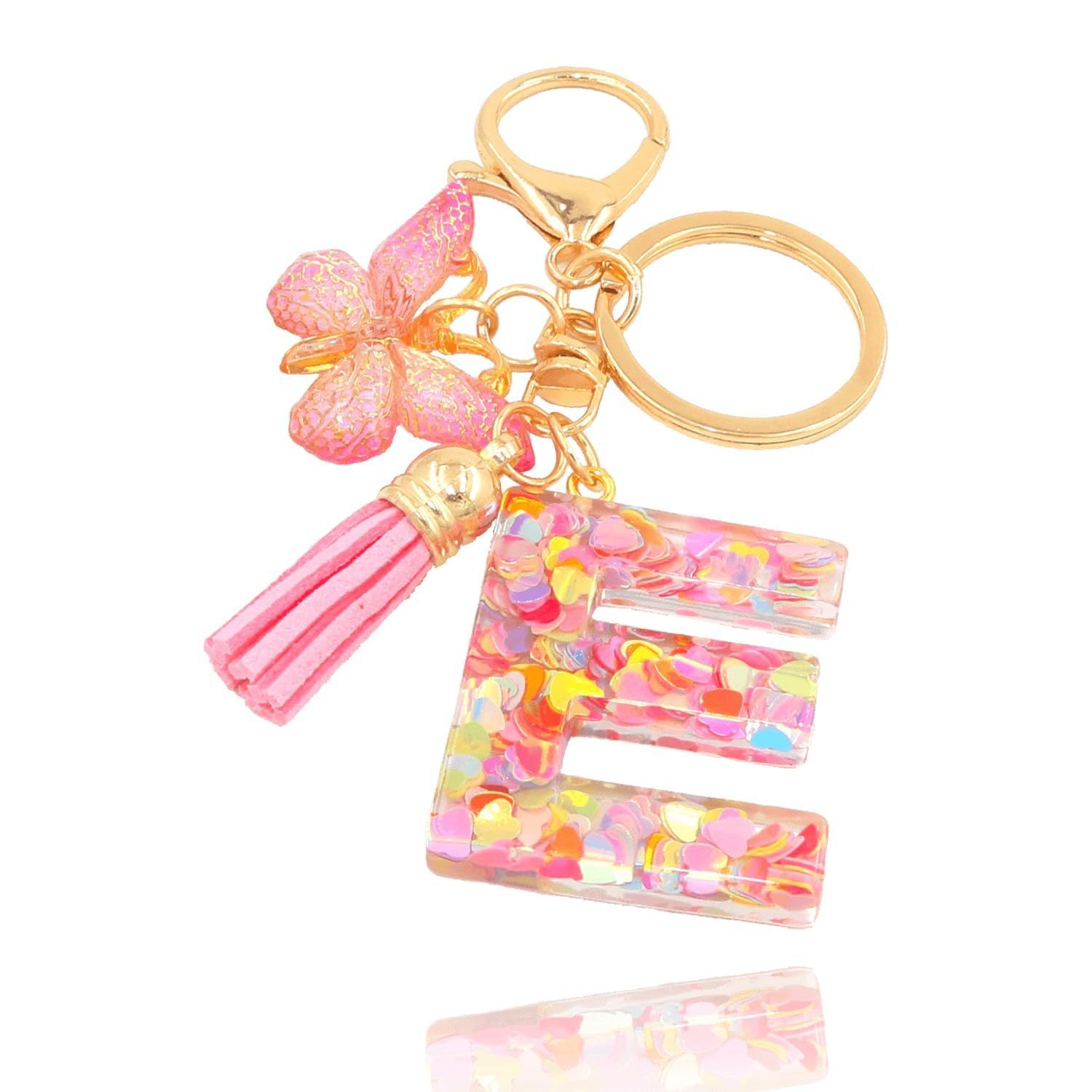 🔥BUY 2 GET 1 FREE 🎁Butterfly Letter Keychain Tassel Design Vibrant Durable Lightweight Gift
