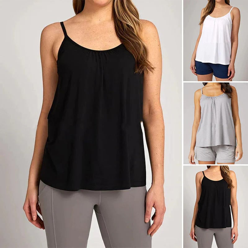 ❤️🔥2025 Loose-fitting Tank Top With Built-in Bra