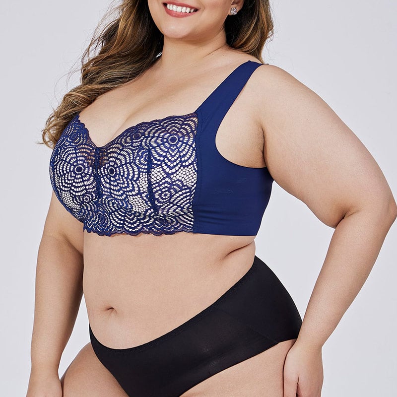 ⏰49%Off 3 Days To Go⏰ - Comfortable & Supportive Push-Up Seamless Lace Cut-Out Bra