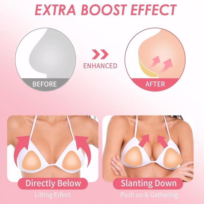 Sticky Bra Inserts - Washable & Reusable, Instant Lift🔥(Latex-free and Allergy-friendly)