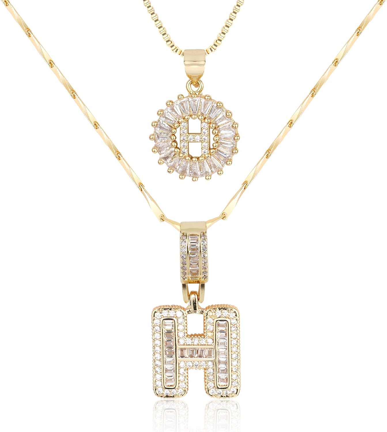 【LAST DAY 49% OFF】2 Pack - Initial Letter Pendant Necklaces