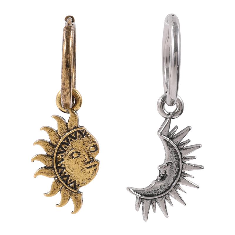 Asymmetric Sun and Moon Matching Necklace👫