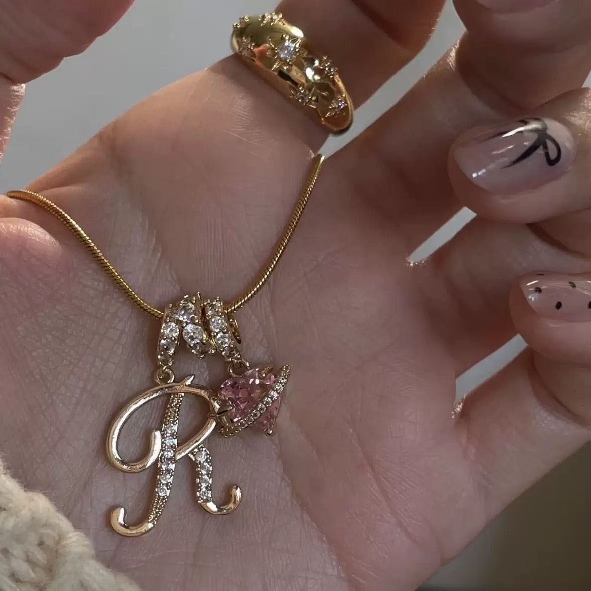 đPersonalized Gifts-Initial Letter Necklace ăAâZă