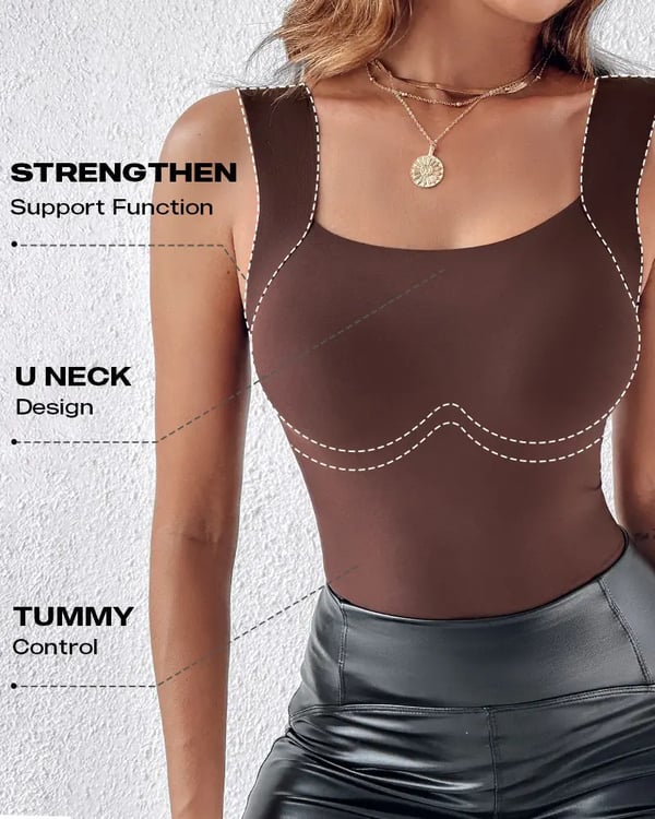 š„U Neck Shapewear Built-in Bra Tank