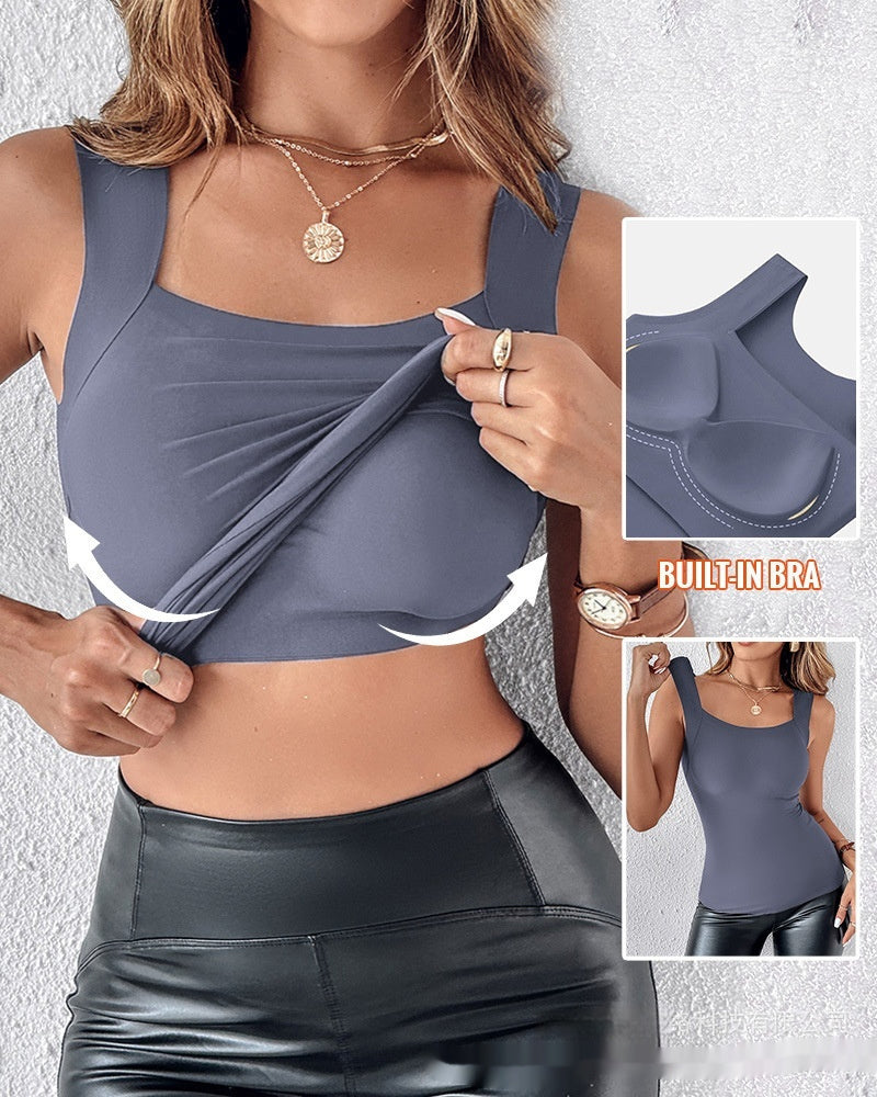 š„U Neck Shapewear Built-in Bra Tank