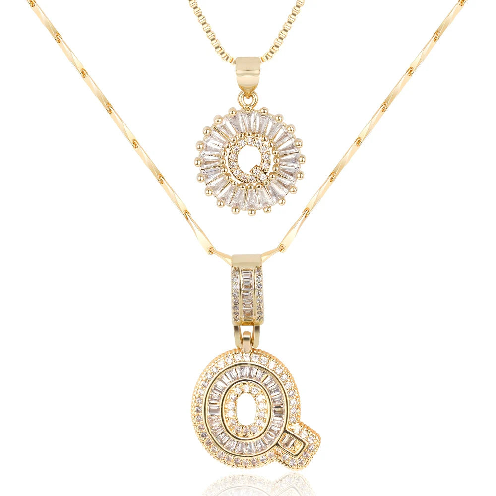 【LAST DAY 48% OFF】2 Pack - Initial Letter Pendant Necklaces