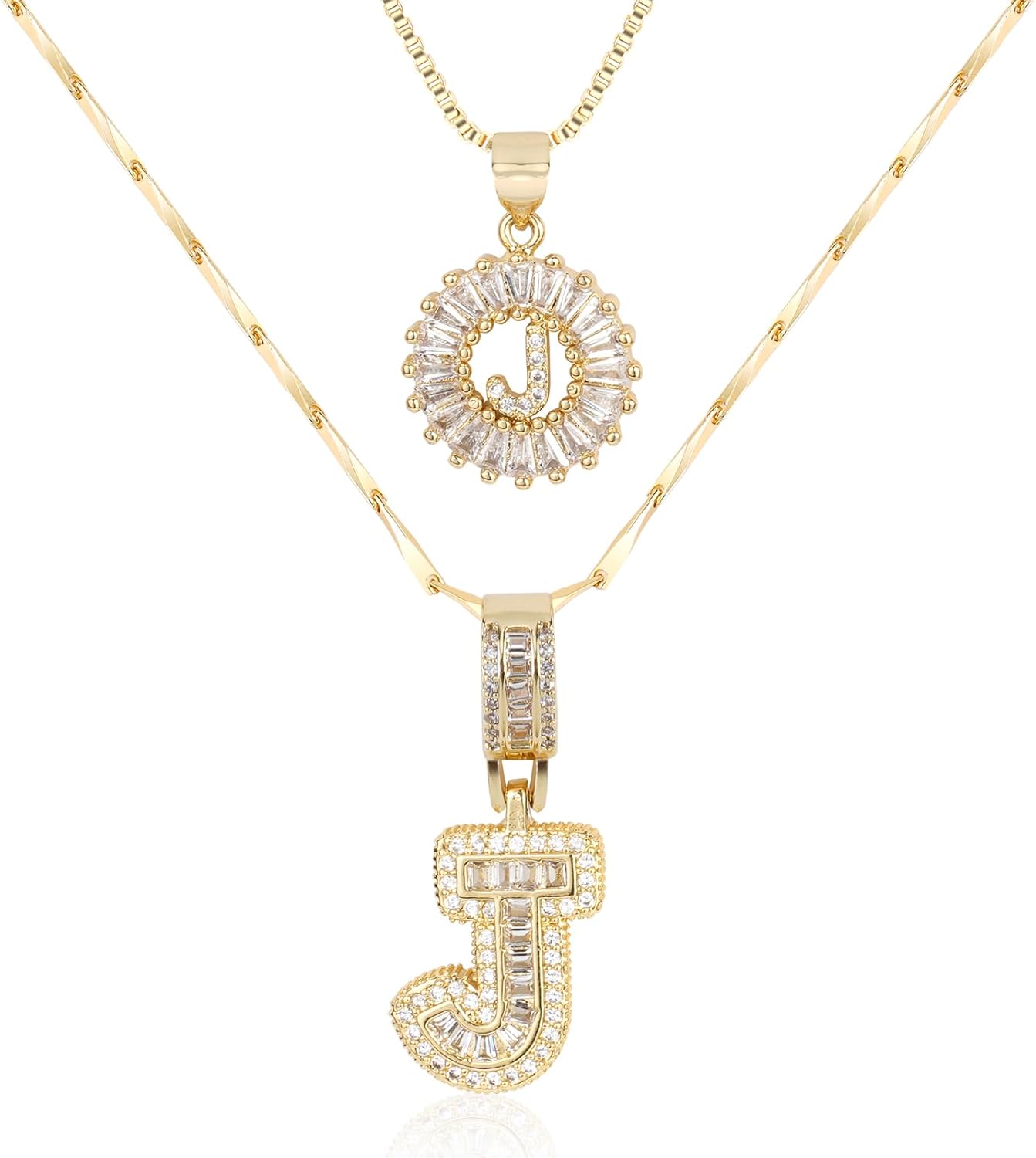 【LAST DAY 49% OFF】2 Pack - Initial Letter Pendant Necklaces