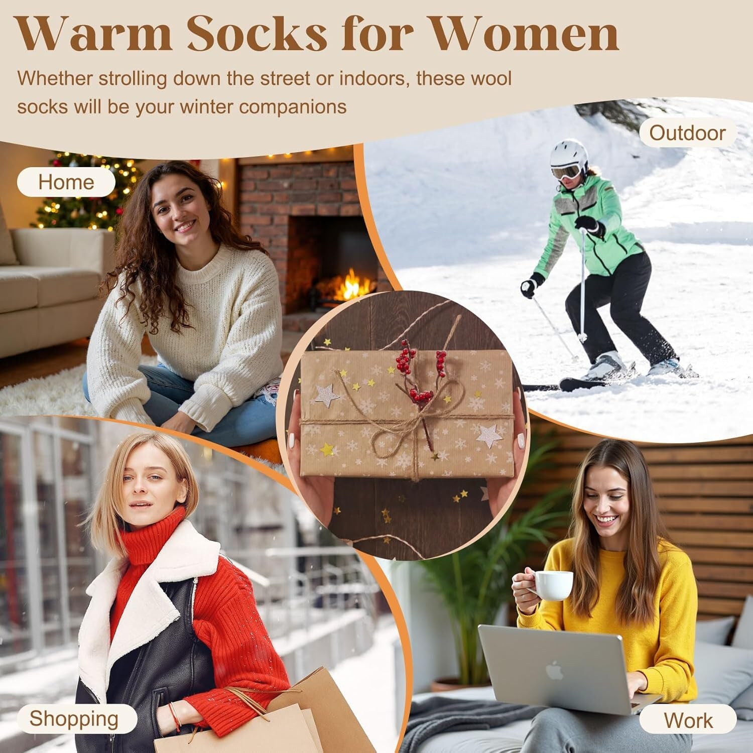 【🔥Buy 1 Get 4 Free Only $5.99 for a pair】5 Pairs-Women's Solid Mid-calf Socks