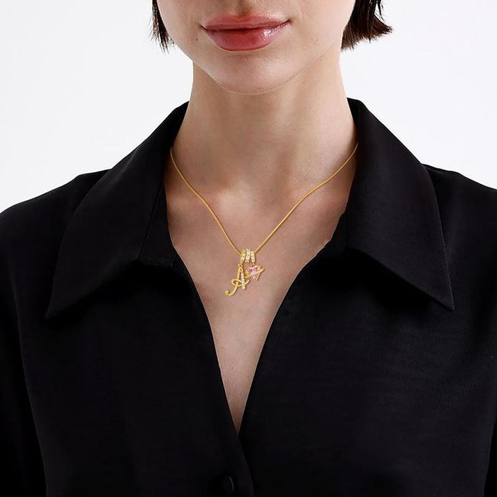 đPersonalized Gifts-Initial Letter Necklace ăAâZă