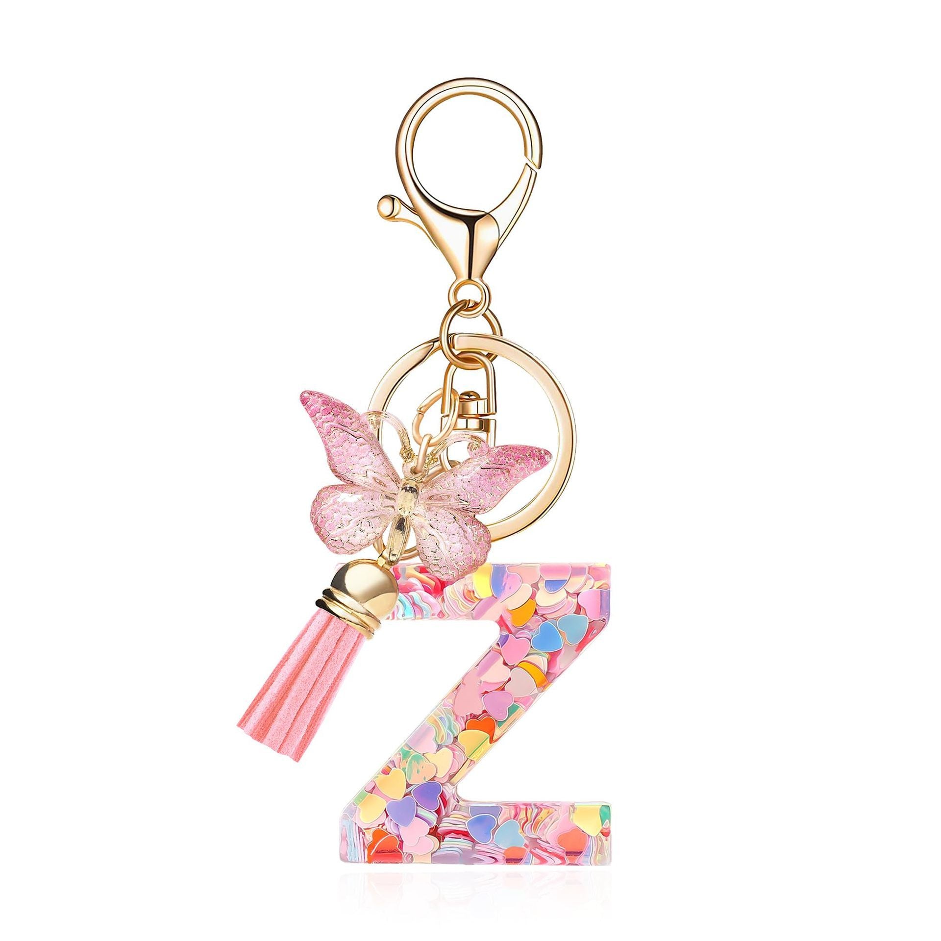🔥BUY 2 GET 1 FREE 🎁Butterfly Letter Keychain Tassel Design Vibrant Durable Lightweight Gift