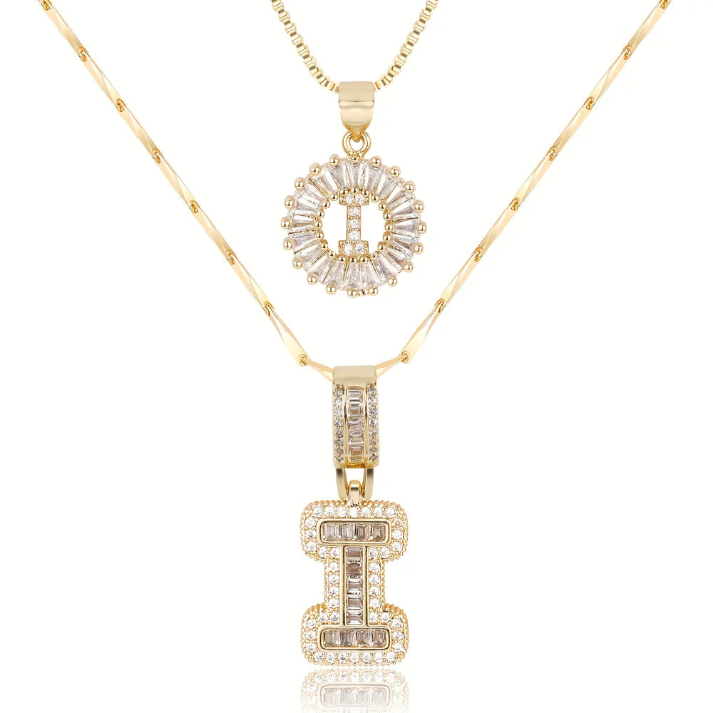 【LAST DAY 48% OFF】2 Pack - Initial Letter Pendant Necklaces