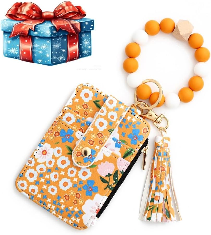 🌸Women's Floral Print Leather Card Bag