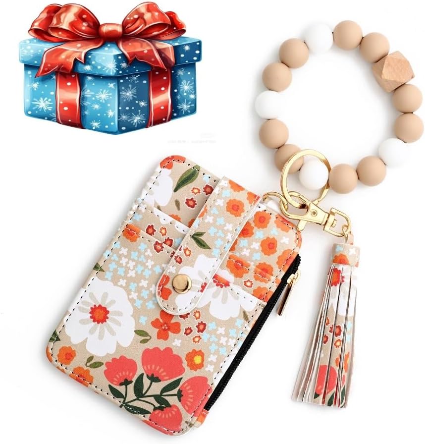 🌸Women's Floral Print Leather Card Bag