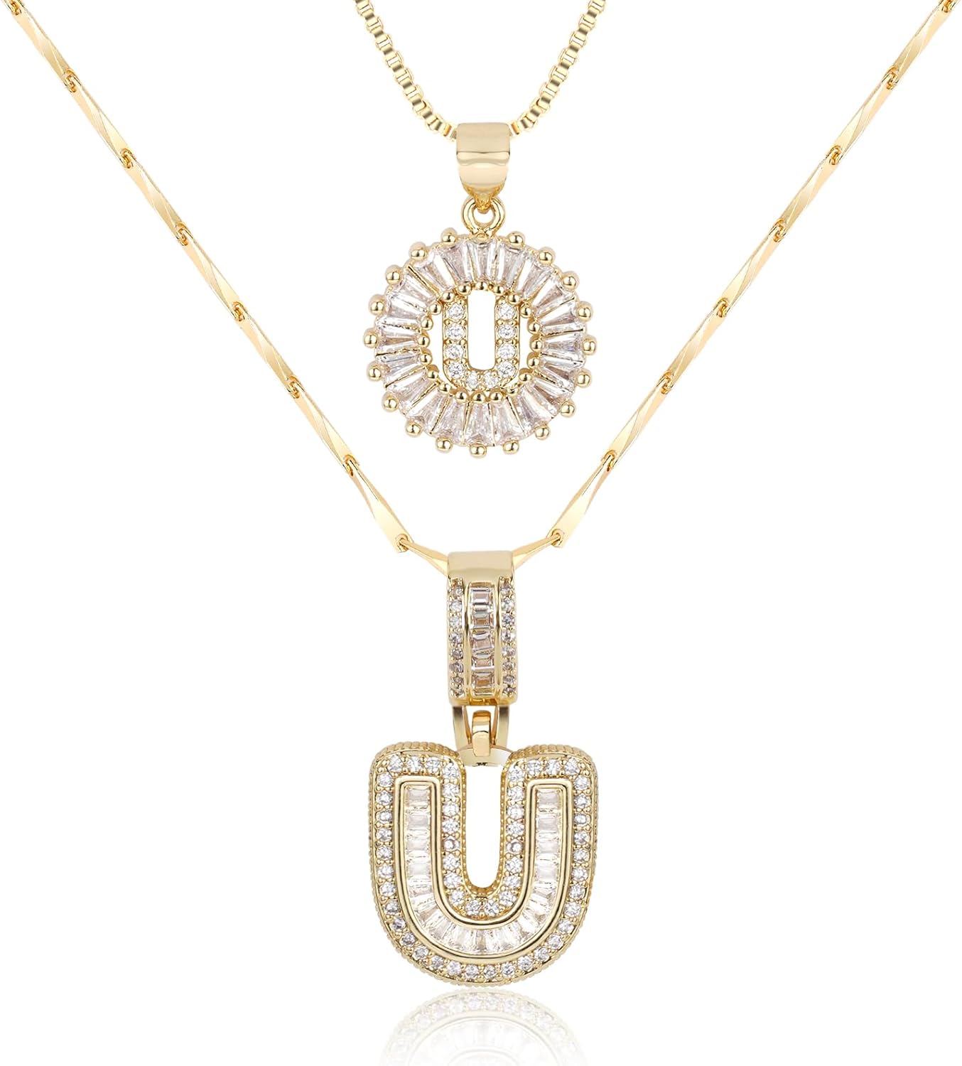 【LAST DAY 49% OFF】2 Pack - Initial Letter Pendant Necklaces