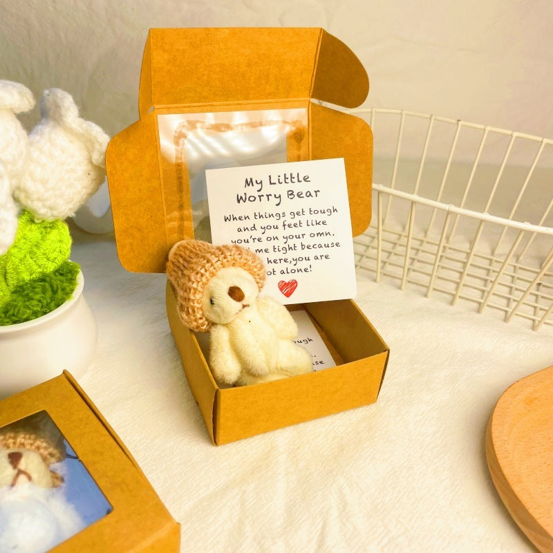 🚨Hot Deal-$12.99 Only Today⏰Handmade Mini Plush Teddy Bear in Box🎁