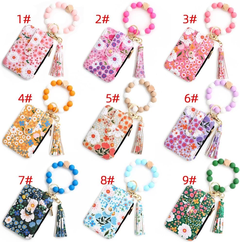 🌸Women's Floral Print Leather Card Bag