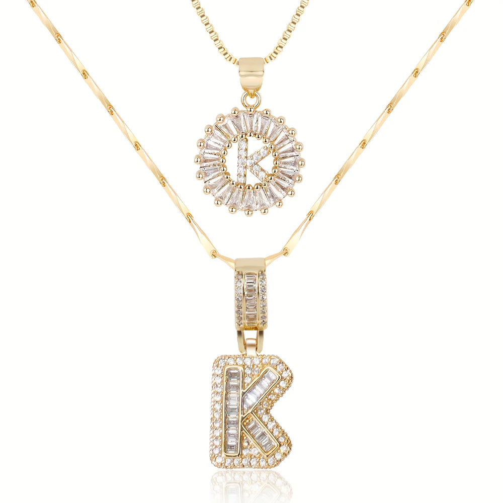 【LAST DAY 48% OFF】2 Pack - Initial Letter Pendant Necklaces