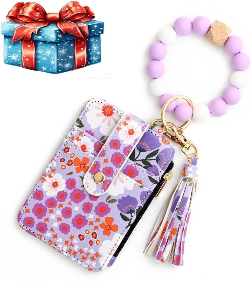 🌸Women's Floral Print Leather Card Bag