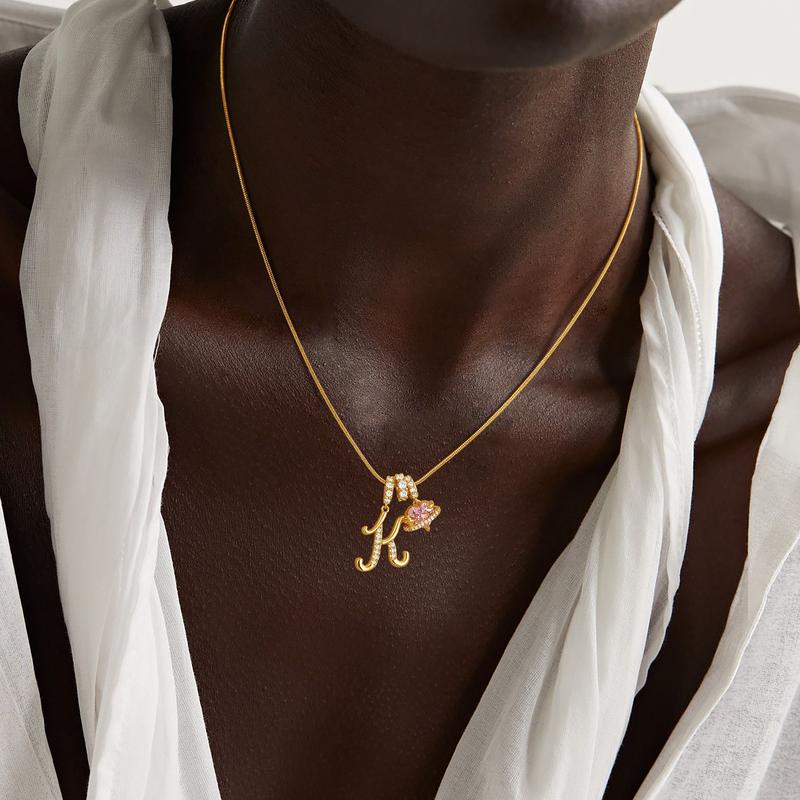 đPersonalized Gifts-Initial Letter Necklace ăAâZă