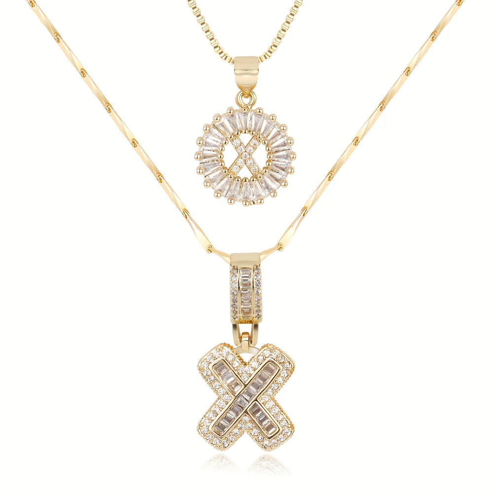 【LAST DAY 48% OFF】2 Pack - Initial Letter Pendant Necklaces