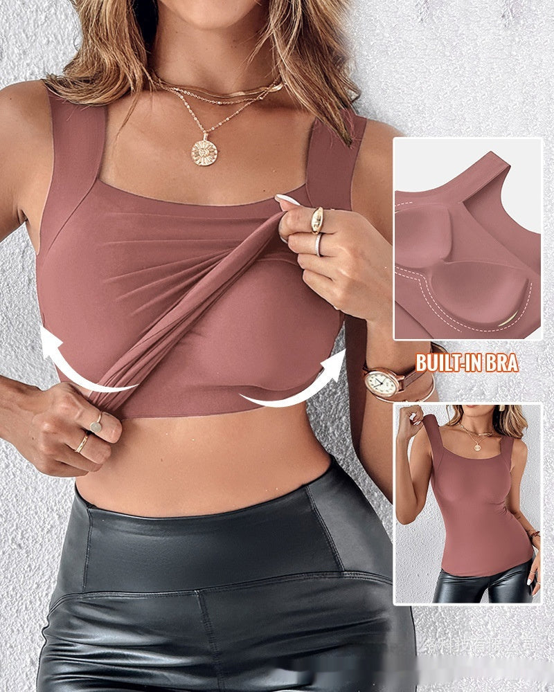 š„U Neck Shapewear Built-in Bra Tank