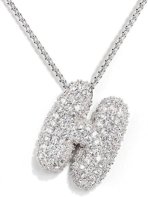 【LAST DAY 49% OFF】Bubble Initial Diamond Necklace