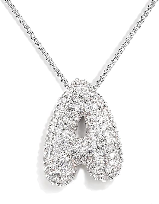 【LAST DAY 49% OFF】Bubble Initial Diamond Necklace