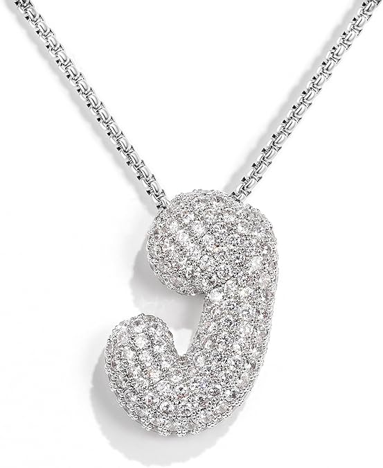 【LAST DAY 49% OFF】Bubble Initial Diamond Necklace