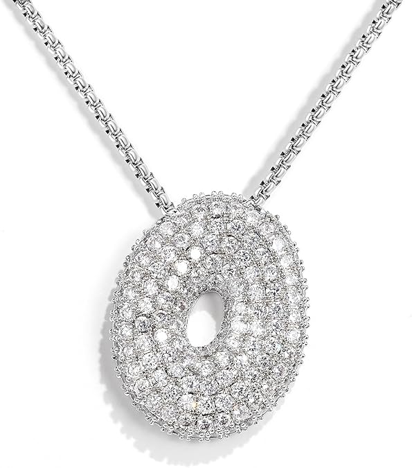 【LAST DAY 49% OFF】Bubble Initial Diamond Necklace