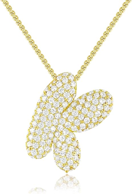 【LAST DAY 49% OFF】Bubble Initial Diamond Necklace