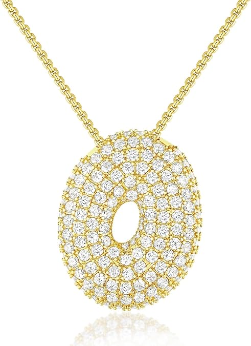 【LAST DAY 49% OFF】Bubble Initial Diamond Necklace