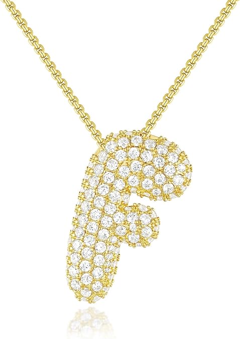 【LAST DAY 49% OFF】Bubble Initial Diamond Necklace