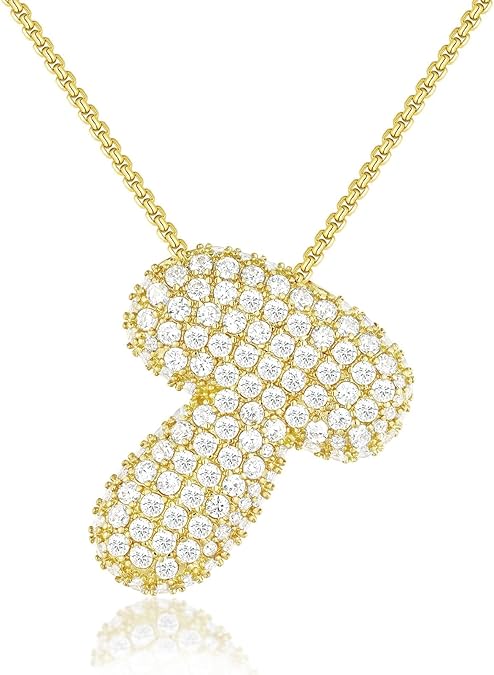 【LAST DAY 49% OFF】Bubble Initial Diamond Necklace
