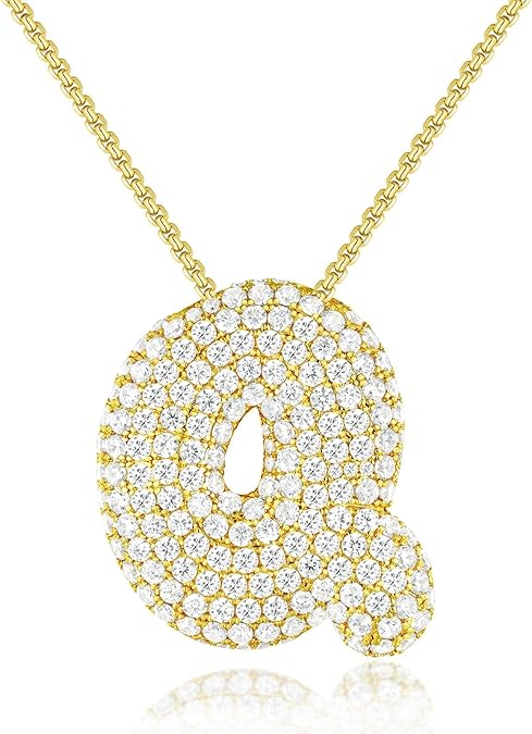 【LAST DAY 49% OFF】Bubble Initial Diamond Necklace