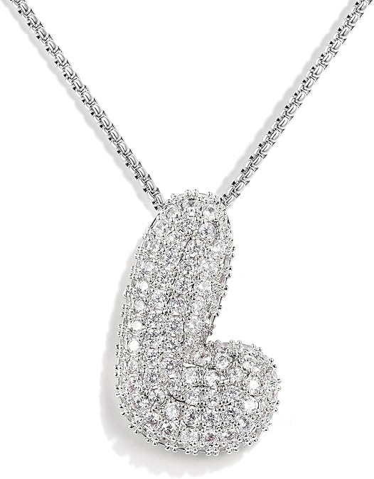 【LAST DAY 49% OFF】Bubble Initial Diamond Necklace