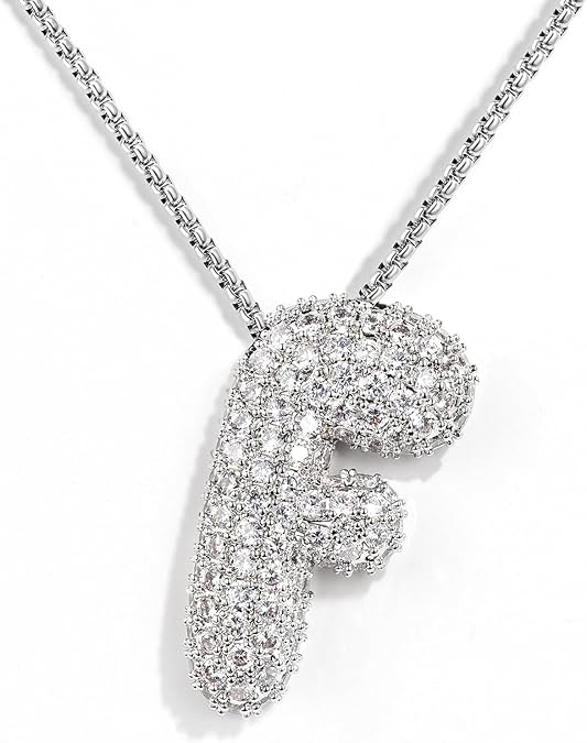 【LAST DAY 49% OFF】Bubble Initial Diamond Necklace