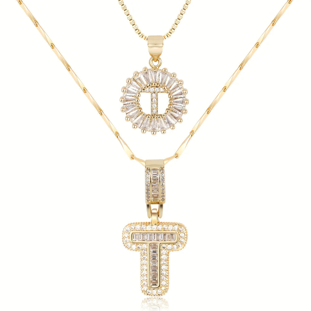 【LAST DAY 48% OFF】2 Pack - Initial Letter Pendant Necklaces