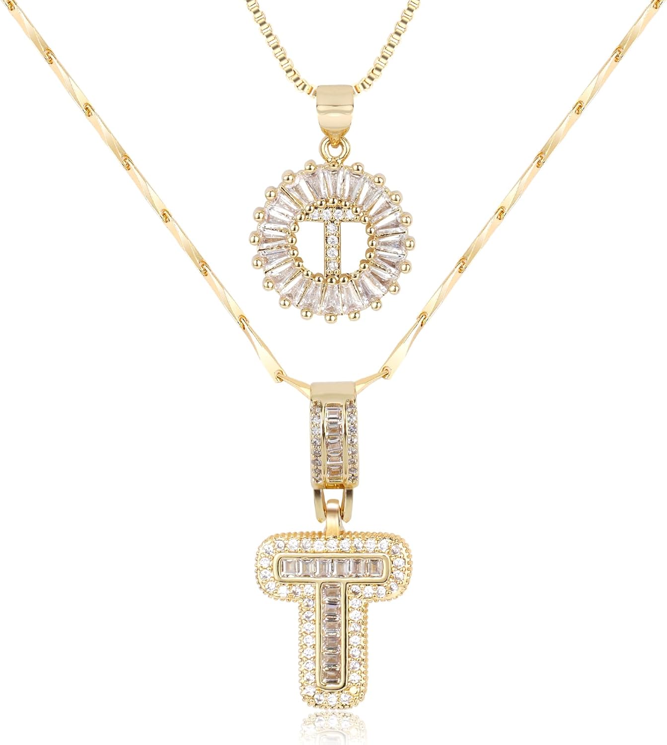 【LAST DAY 49% OFF】2 Pack - Initial Letter Pendant Necklaces