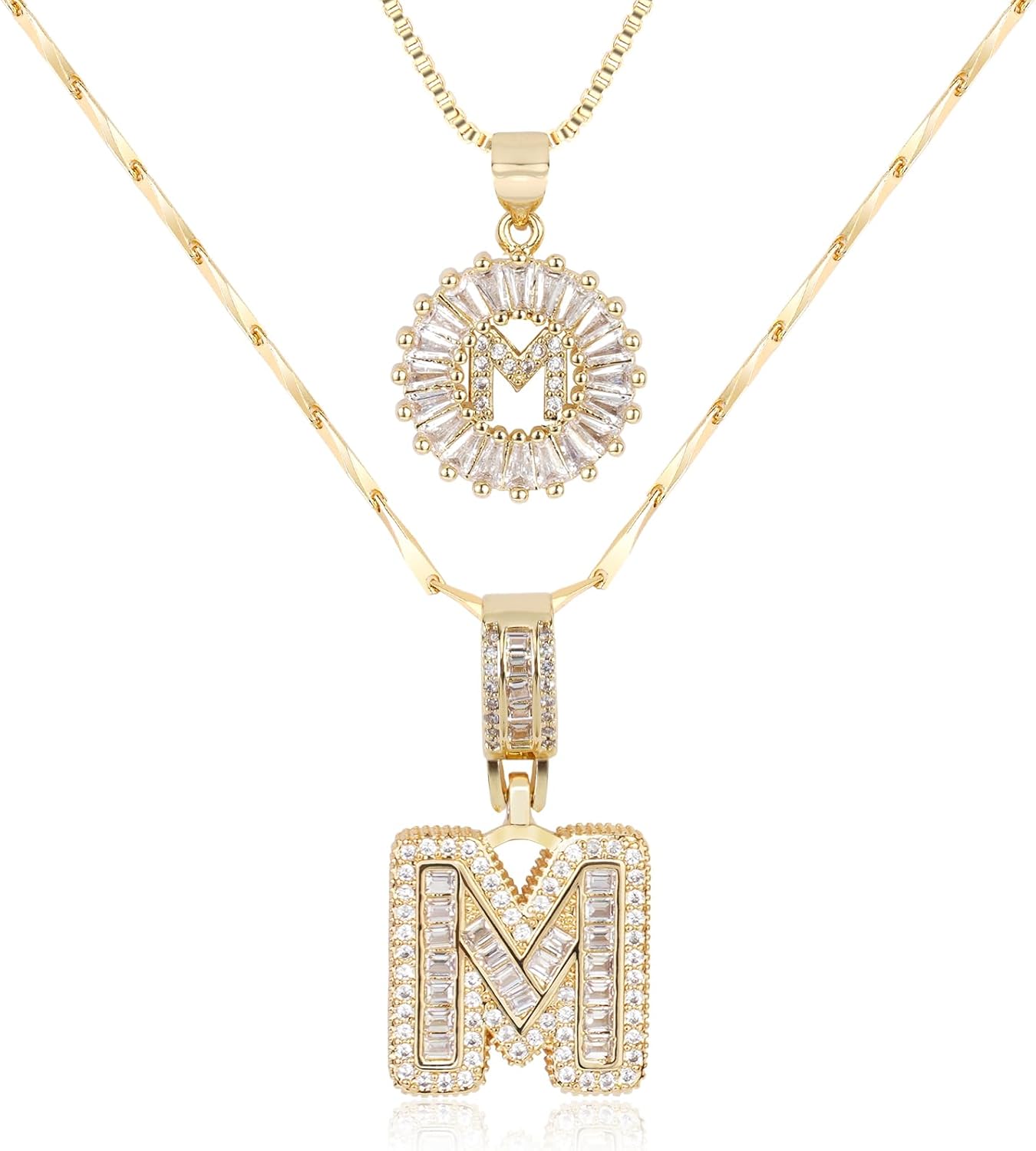 【LAST DAY 49% OFF】2 Pack - Initial Letter Pendant Necklaces