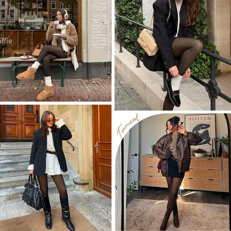 Just Only $16.99🔥Seam Translucent Fleece Lined Tights