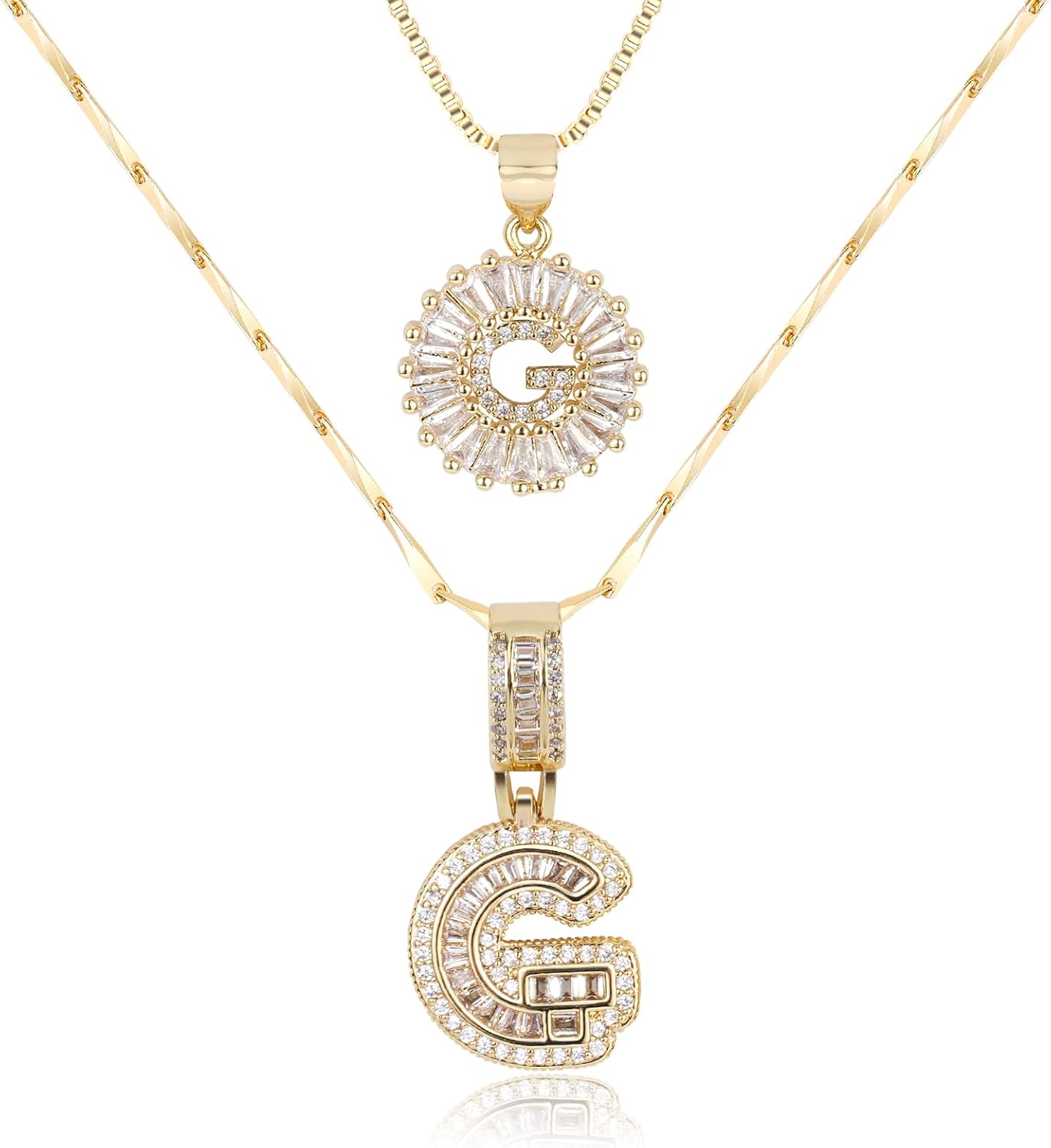 【LAST DAY 49% OFF】2 Pack - Initial Letter Pendant Necklaces