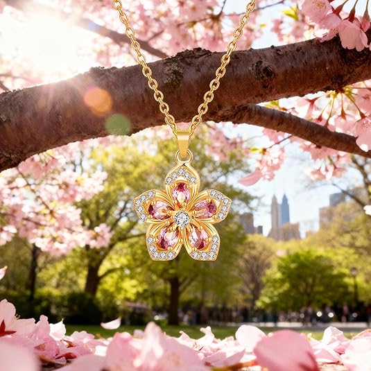 Special Price $11.99 Only Today⏰Rotatable Flower Design Trendy Charm Necklace🌸