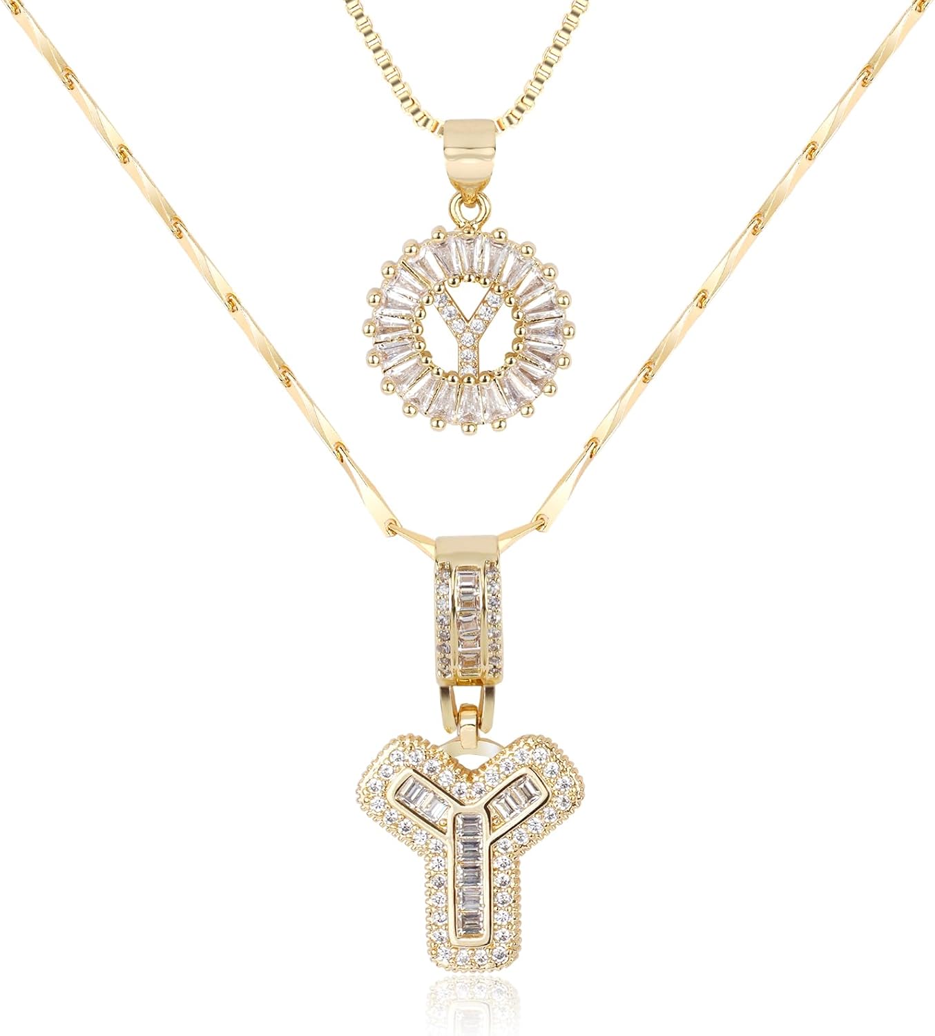 【LAST DAY 49% OFF】2 Pack - Initial Letter Pendant Necklaces