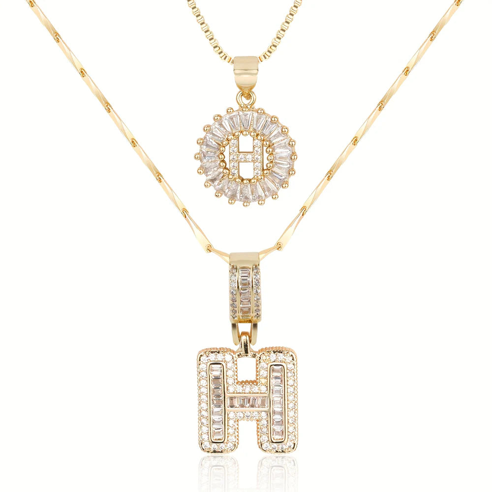 【LAST DAY 48% OFF】2 Pack - Initial Letter Pendant Necklaces