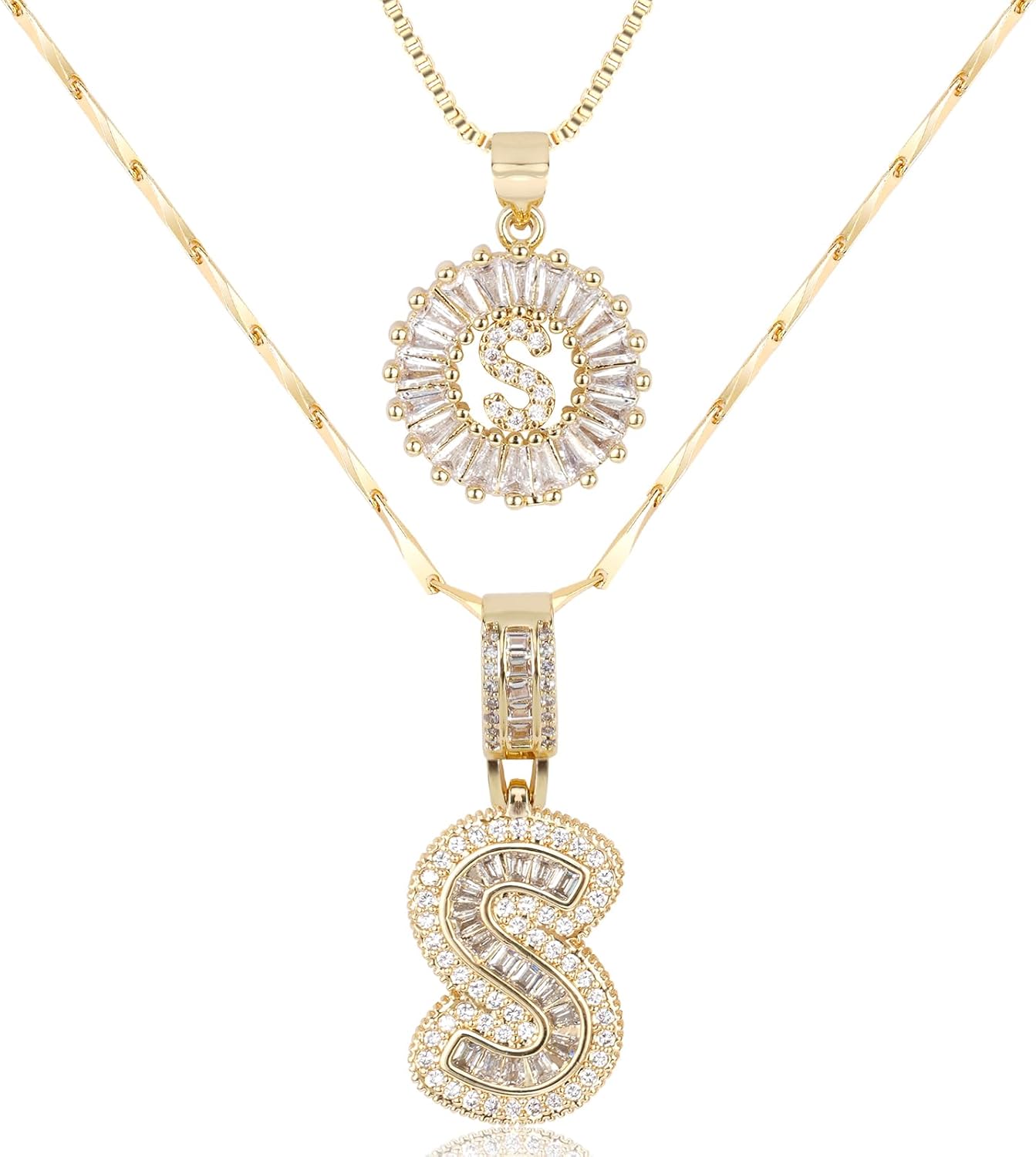 【LAST DAY 49% OFF】2 Pack - Initial Letter Pendant Necklaces