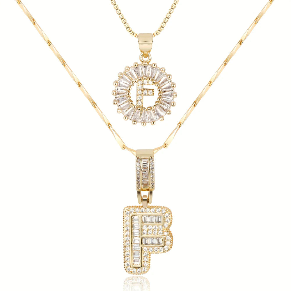 【LAST DAY 48% OFF】2 Pack - Initial Letter Pendant Necklaces