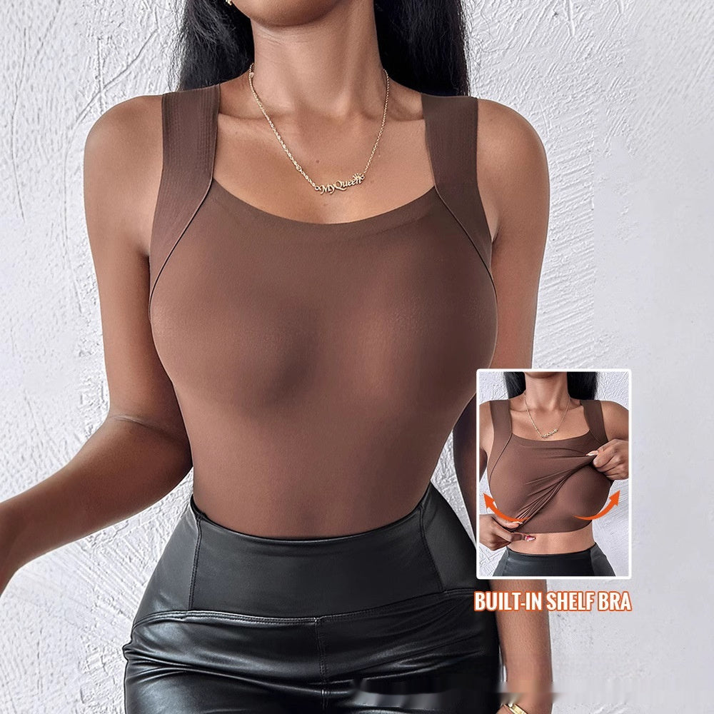 š„U Neck Shapewear Built-in Bra Tank
