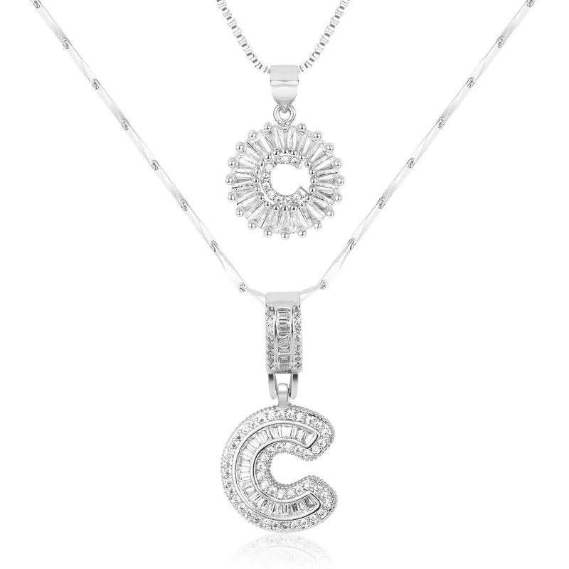 【LAST DAY 48% OFF】2 Pack - Initial Letter Pendant Necklaces